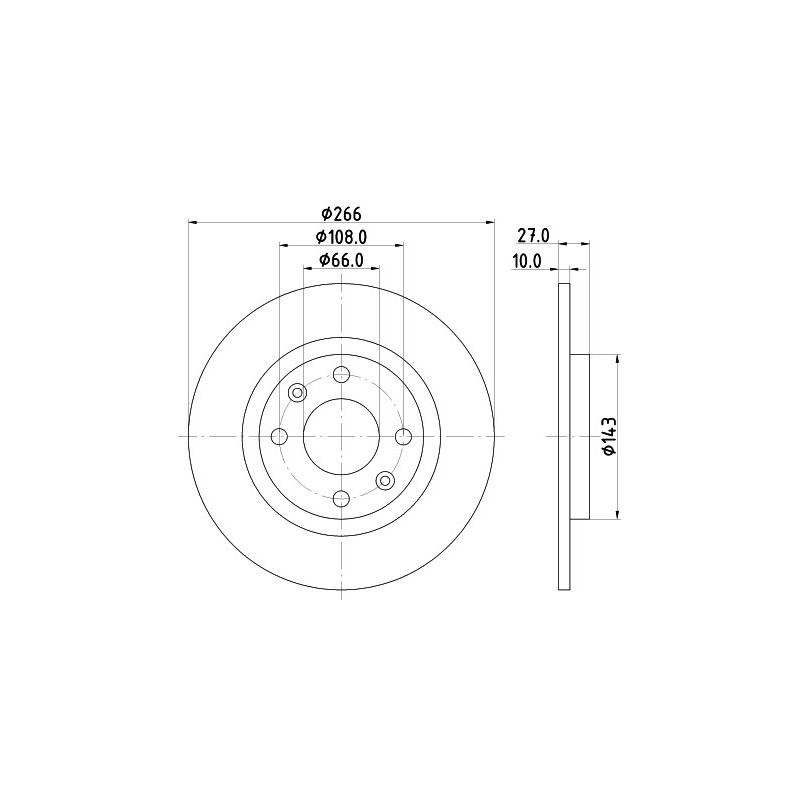 Jeu de 2 disques de frein MINTEX