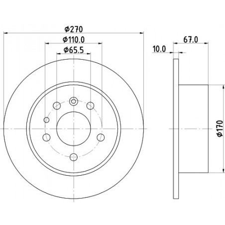 Jeu de 2 disques de frein...