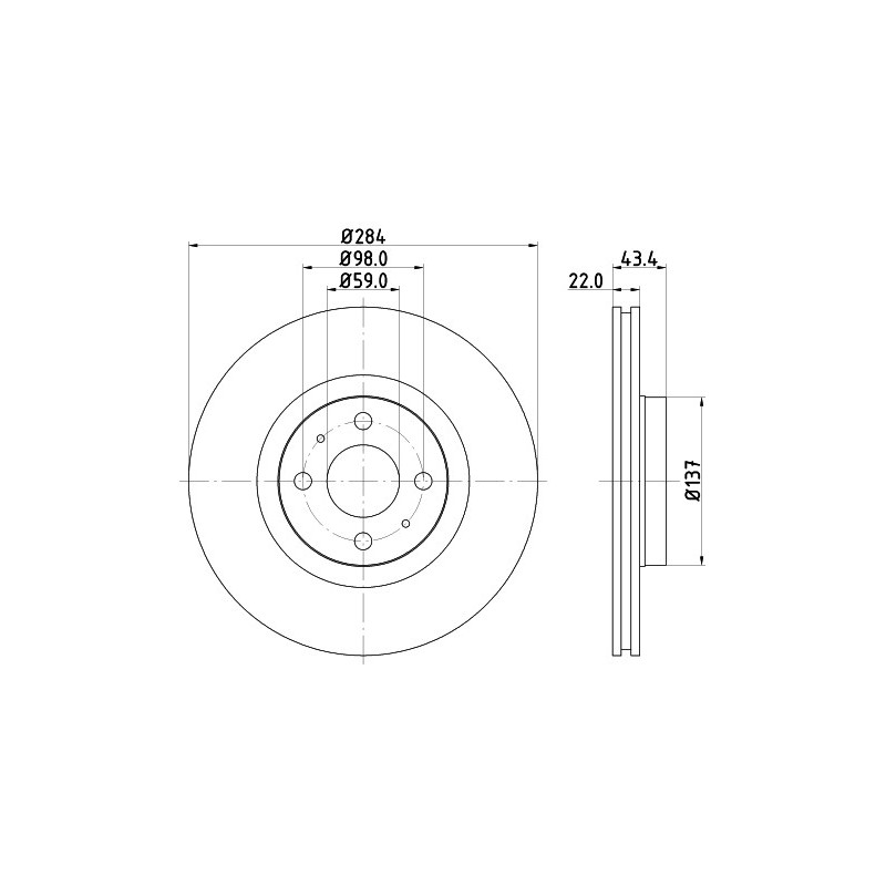 Jeu de 2 disques de frein MINTEX