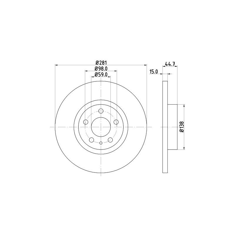 Jeu de 2 disques de frein MINTEX