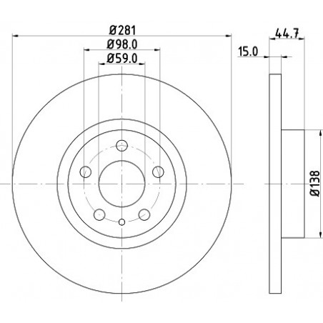 Jeu de 2 disques de frein...