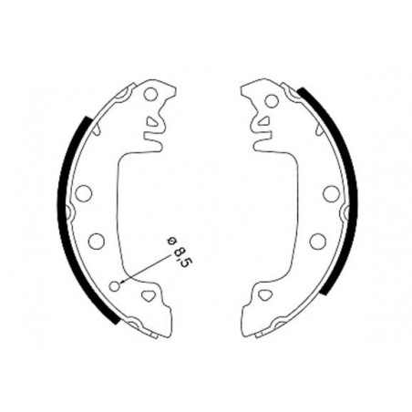 Jeu de mâchoires de frein...