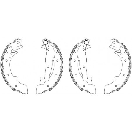 Jeu de mâchoires de frein...