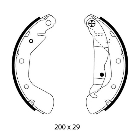 Jeu de mâchoires de frein...