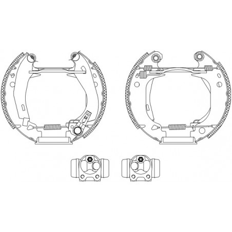 Jeu de mâchoires de frein...