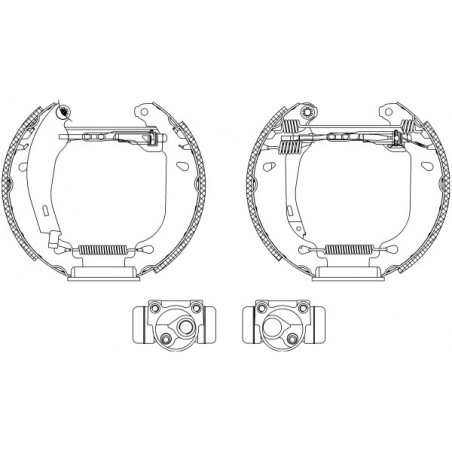 Jeu de mâchoires de frein...