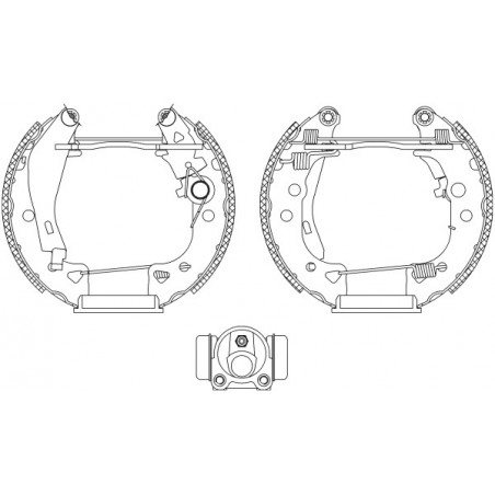 Jeu de mâchoires de frein...