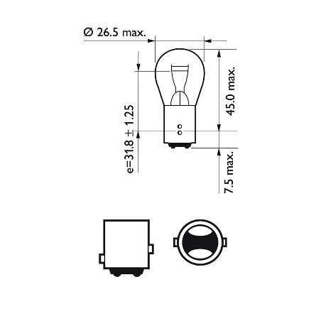 Ampoule (feu arrière / feu clignotant) PHILIPS