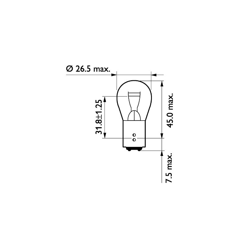 Ampoule (feu arrière / feu clignotant) PHILIPS