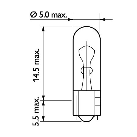 Ampoule (éclairage des instruments) PHILIPS