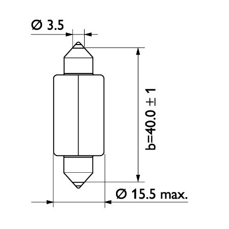 Ampoule (feu éclaireur de plaque) PHILIPS
