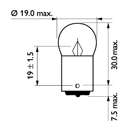 Ampoule (feu éclaireur de plaque) PHILIPS