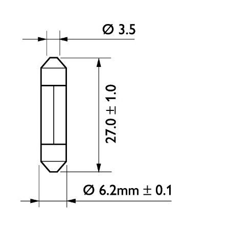 Ampoule (feu éclaireur de plaque) PHILIPS