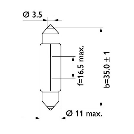 Ampoule (feu éclaireur de plaque) PHILIPS