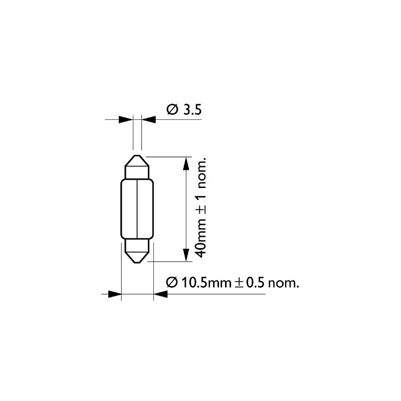 Ampoule (feu éclaireur de plaque) PHILIPS