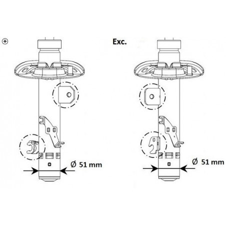 Amortisseur (à l'unité) KYB