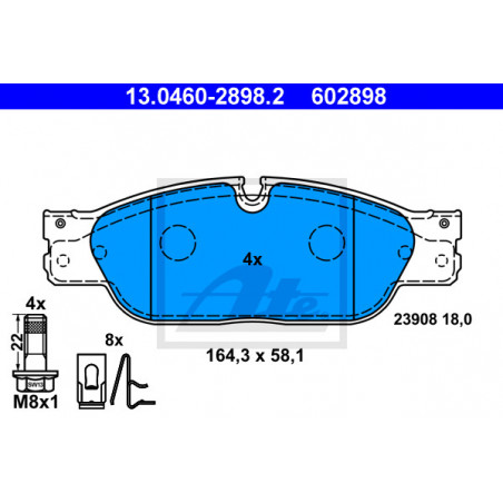 Jeu de quatre plaquettes de...
