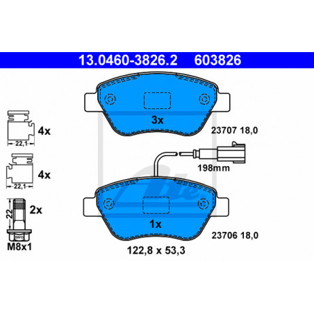 Jeu de quatre plaquettes de...