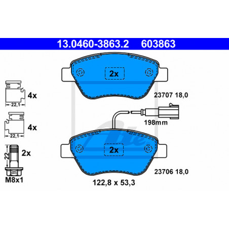 Jeu de quatre plaquettes de...