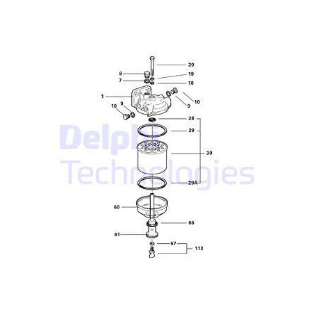 Filtre à carburant DELPHI