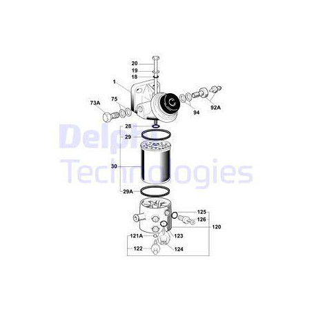 Filtre à carburant DELPHI
