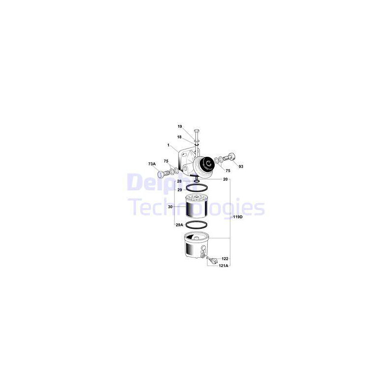 Filtre à carburant DELPHI