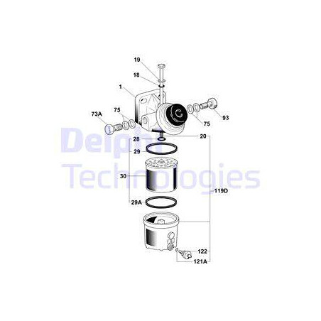 Filtre à carburant DELPHI
