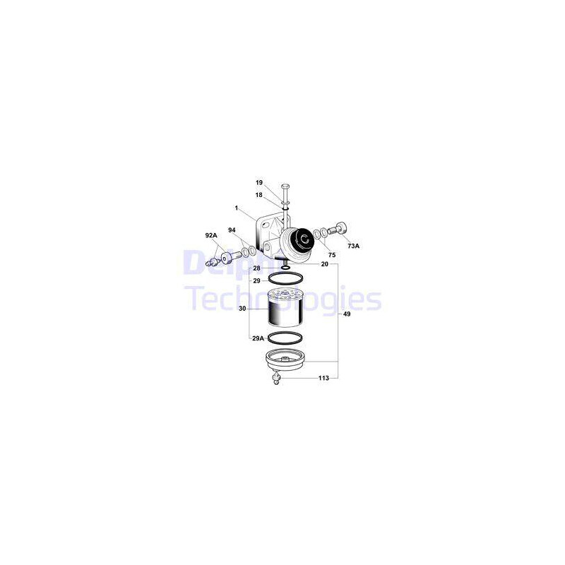 Filtre à carburant DELPHI