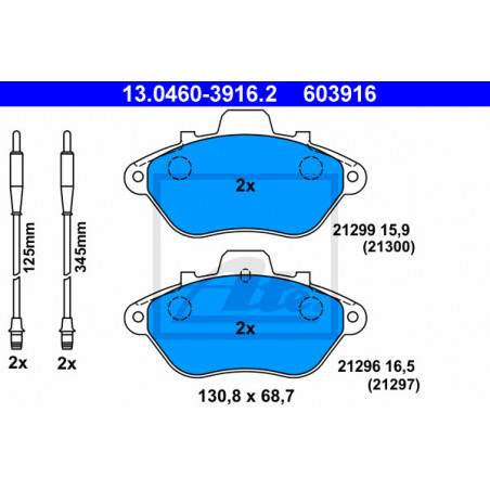 Jeu de quatre plaquettes de...