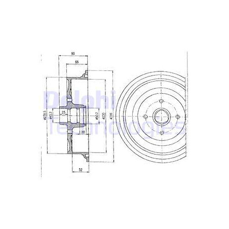 Tambour de frein DELPHI