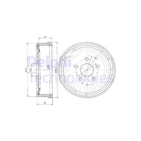 Tambour de frein DELPHI