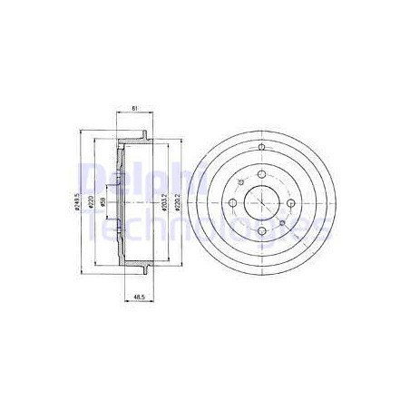 Tambour de frein DELPHI