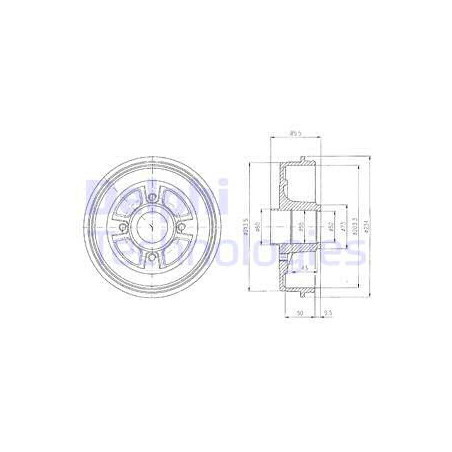 Tambour de frein DELPHI