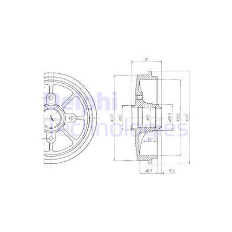 Tambour de frein DELPHI
