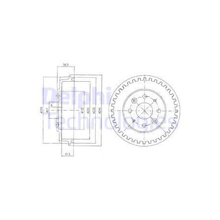 Tambour de frein DELPHI