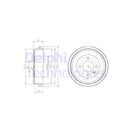Tambour de frein DELPHI