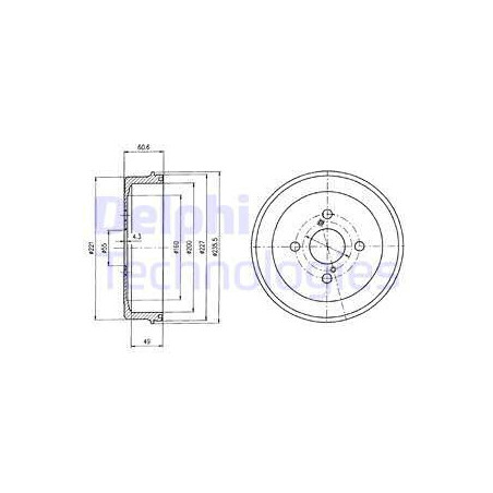 Tambour de frein DELPHI