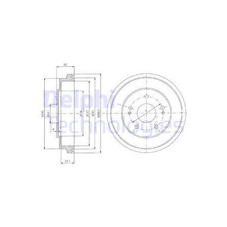 Tambour de frein DELPHI