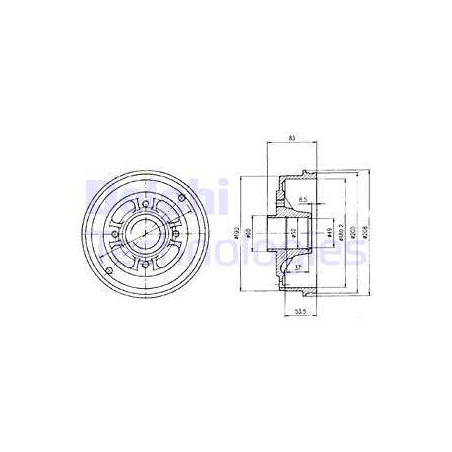 Tambour de frein DELPHI