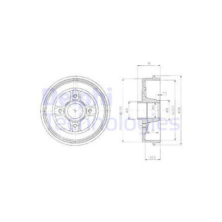 Tambour de frein DELPHI