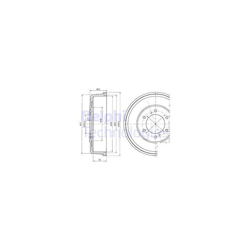 Tambour de frein DELPHI