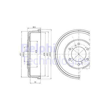 Tambour de frein DELPHI