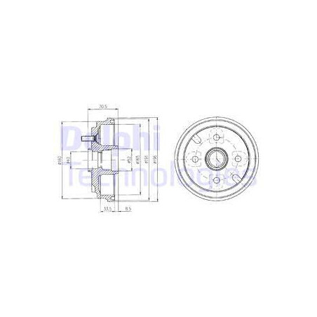 Tambour de frein DELPHI