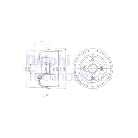 Tambour de frein DELPHI
