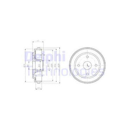 Tambour de frein DELPHI