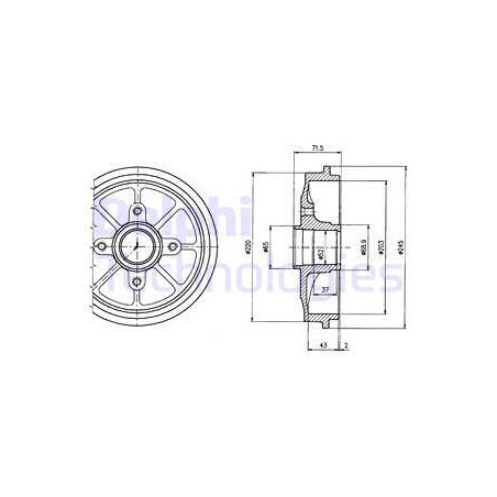 Tambour de frein DELPHI