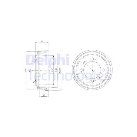 Tambour de frein DELPHI