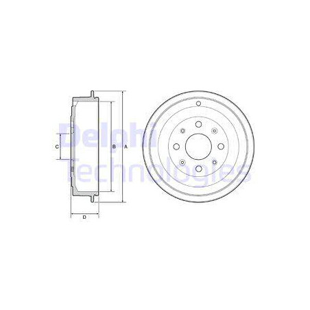 Tambour de frein DELPHI