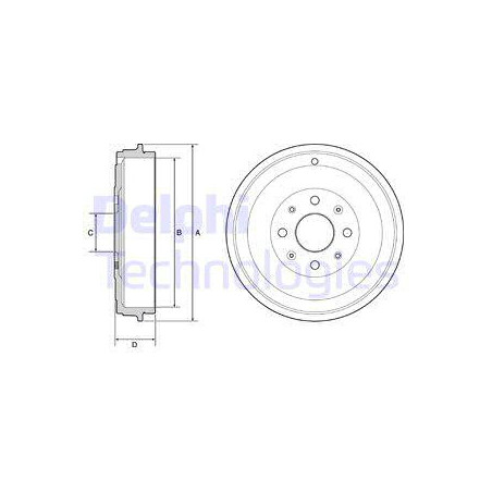 Tambour de frein DELPHI