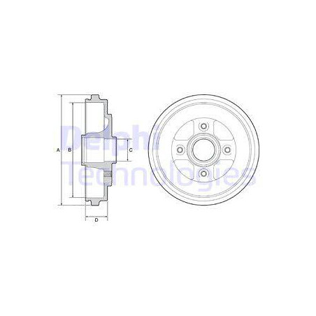 Tambour de frein DELPHI